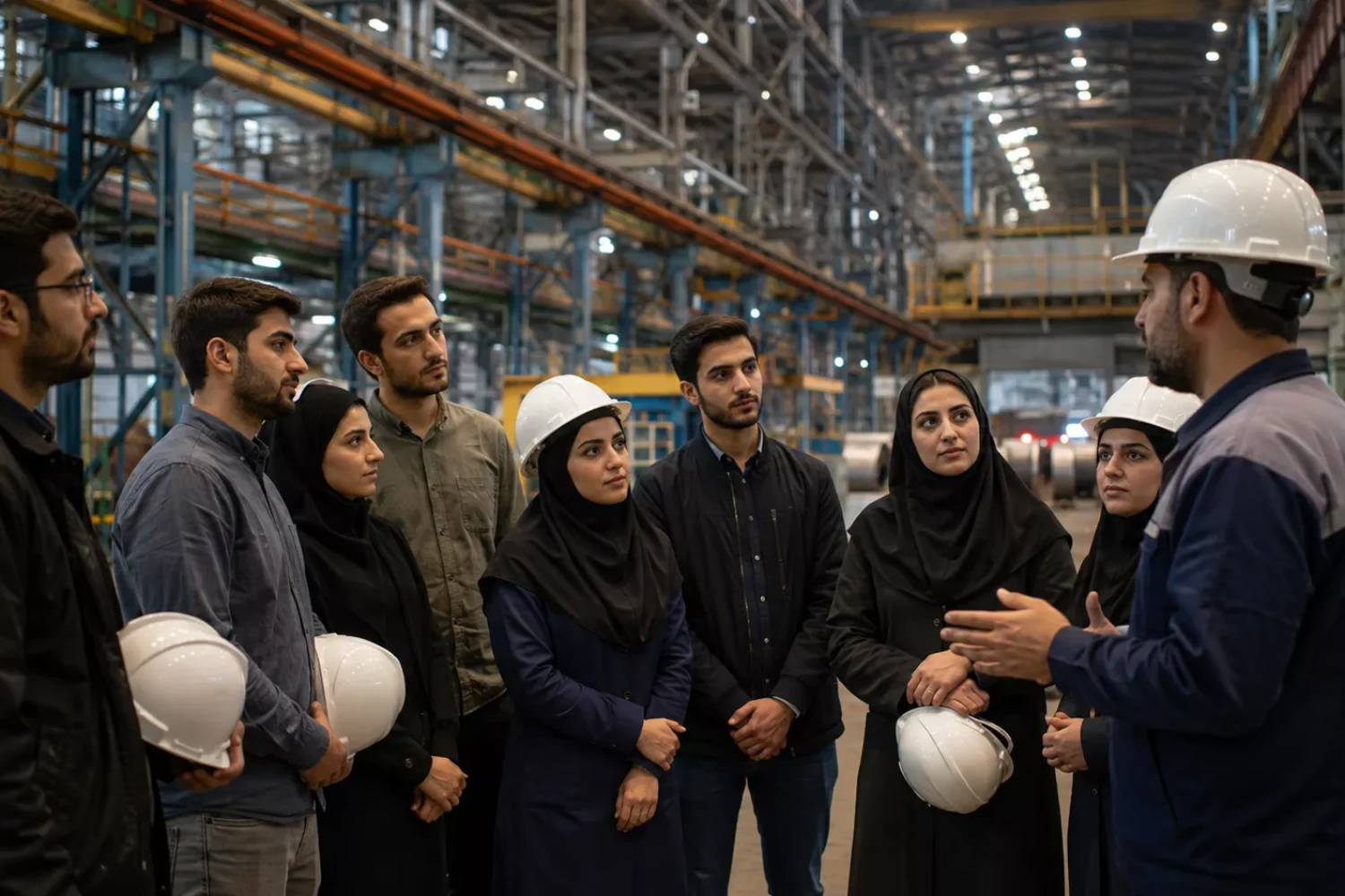 مصاحبه استخدامی یک کارجوی جوان با مسئول منابع انسانی و مدیر فنی شرکت فولادی