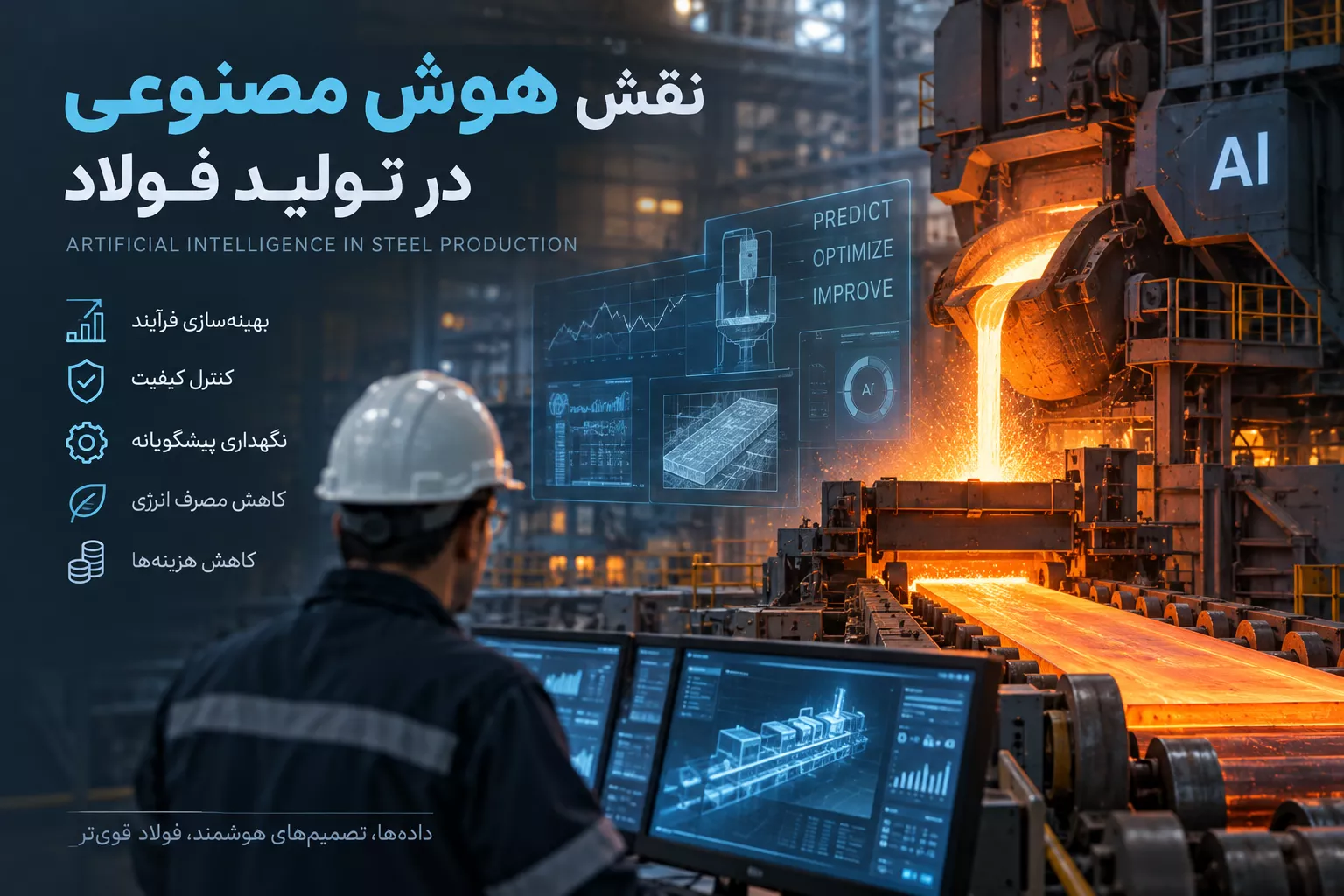 نقش هوش مصنوعی در تولید فولاد