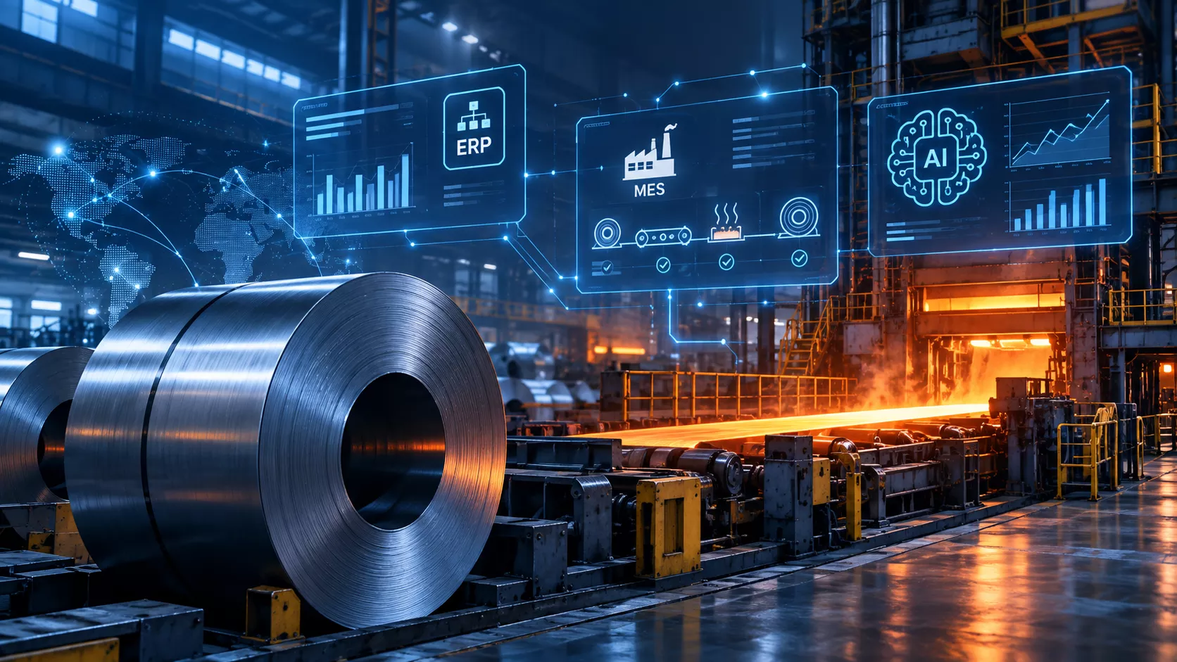 ERP تخصصی صنعت فولاد؛ از Heat و Coil تا MES و هوش مصنوعی